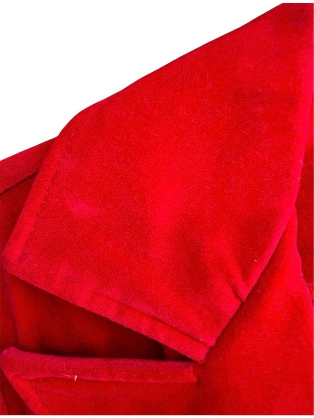1970s Red Cotton Velvet Blazer Jacket XL 3-Button Hipster Boho Glam Rock Twee - Picture 9 of 9